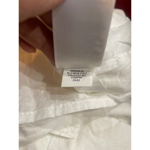 Old Navy Women’s Sleeveless Maxi Column Shift Linen V-Neck Dress size S White - Picture 8 of 8